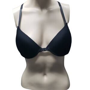 Black Racerback Front Clip Padded Wire Bra | Size 36B